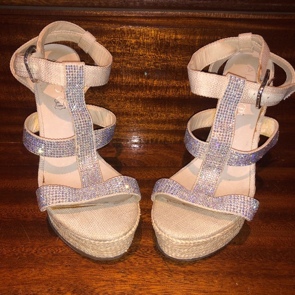 ALDO SPARKLY WEDGES - Picture 1 of 5